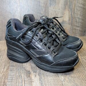 Z-Coil Shoes Womens Size 7 Black Spring Heel Walking Comfort Sneakers Athletic